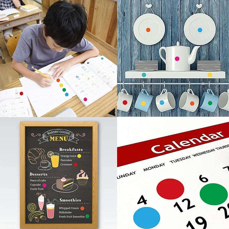Colorful Dot Sticker Sheets For Crafts And Planning