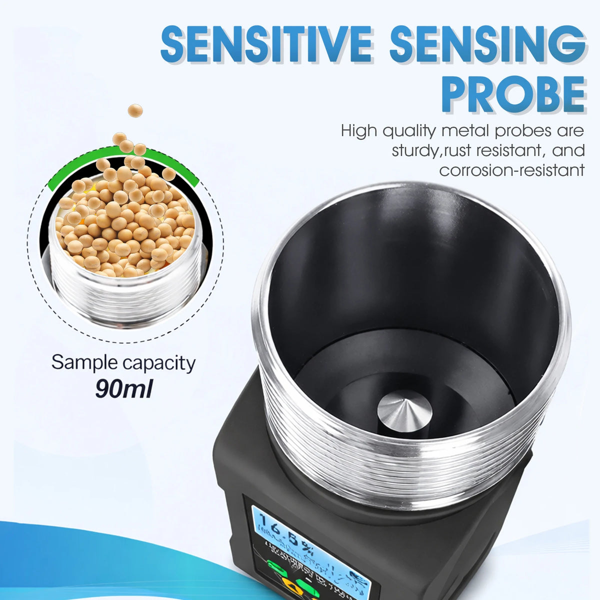 Digital Grain Moisture Meter Cup Type – 40 Grain Profiles