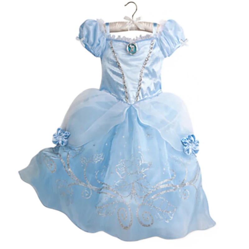 N Color Girls Princess Costume Dress – Long Sleeve Party Outfit