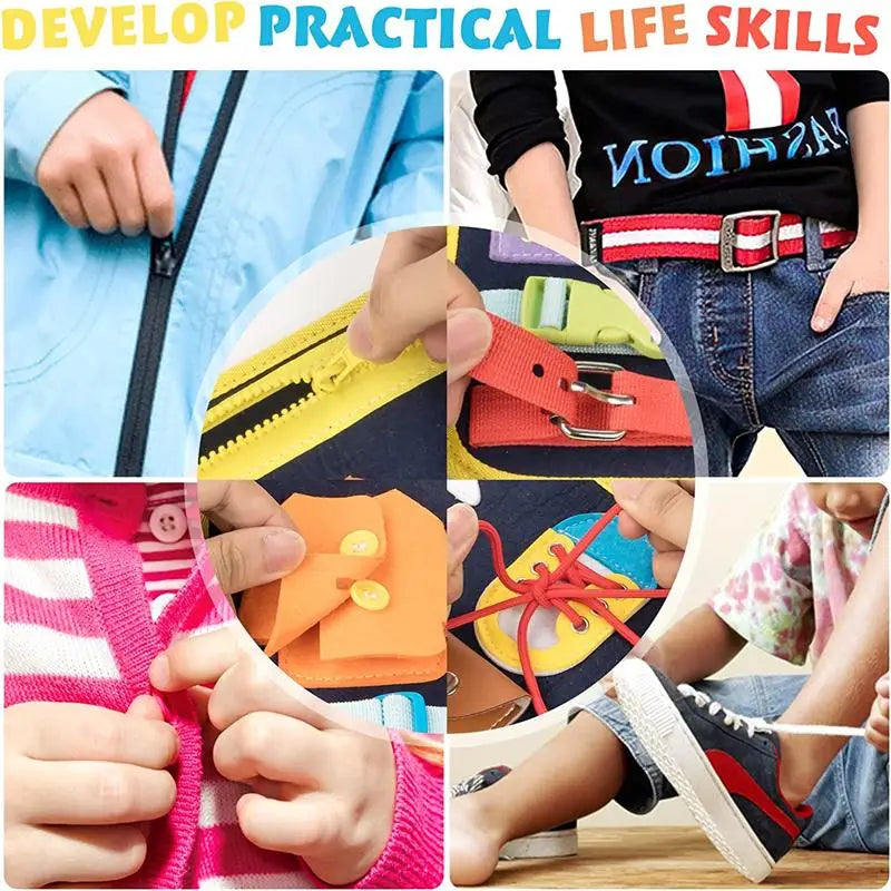 Montessori Busy Board Toy For Early Motor Skills