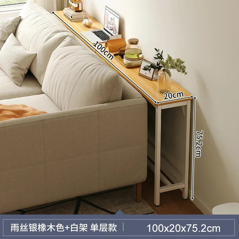 Model4 Color Slim Behind-Sofa Console Table With Wood Top