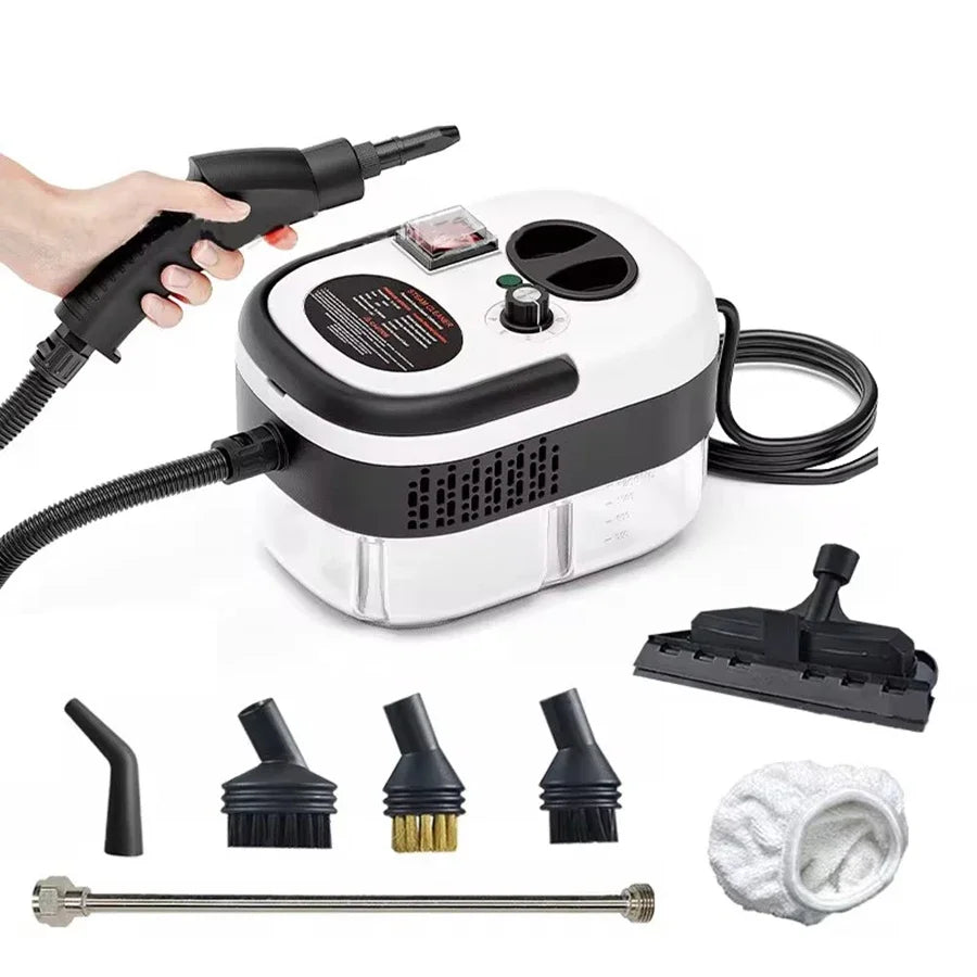 EU Plug White Color Handheld High-Pressure Steam Cleaner For Home And Car