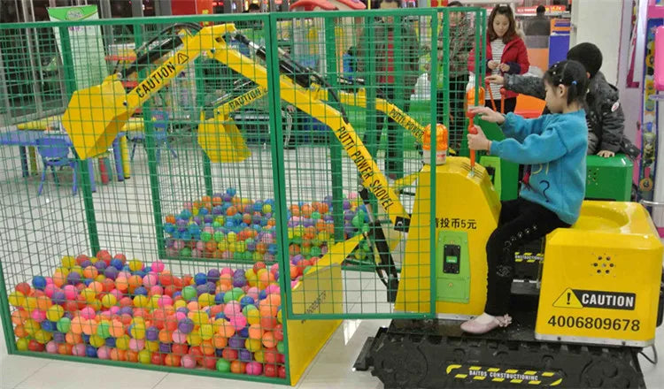 Kids Electric Mini Excavator Ride – Interactive Playground Digger