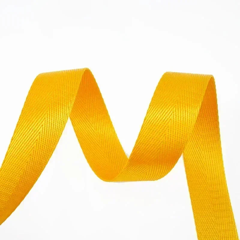 Yellow Color Nylon Webbing Strap Tape for Bags and Backpacks