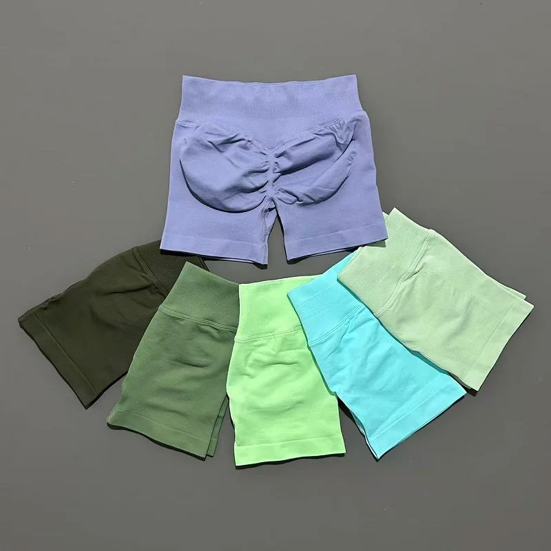 Women’s Seamless Scrunch Butt Yoga Gym Shorts