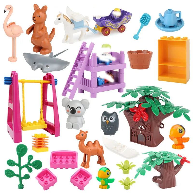 Animal Building Block Accessories Set for Kids Play