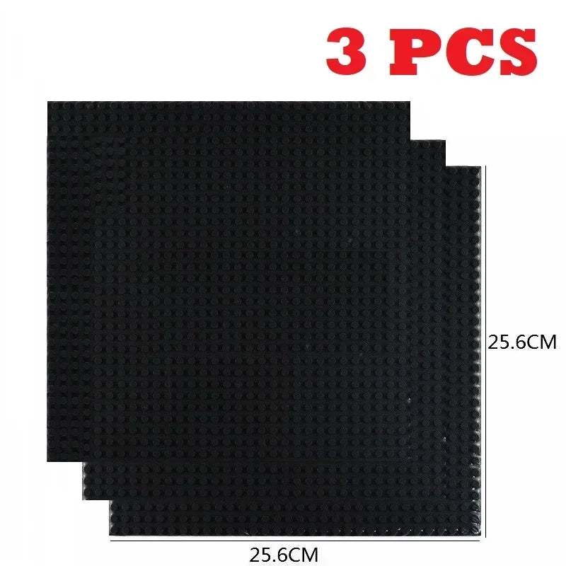 32X32 Black Color Plastic Base Plate Building Bricks Compatible Blocks Set