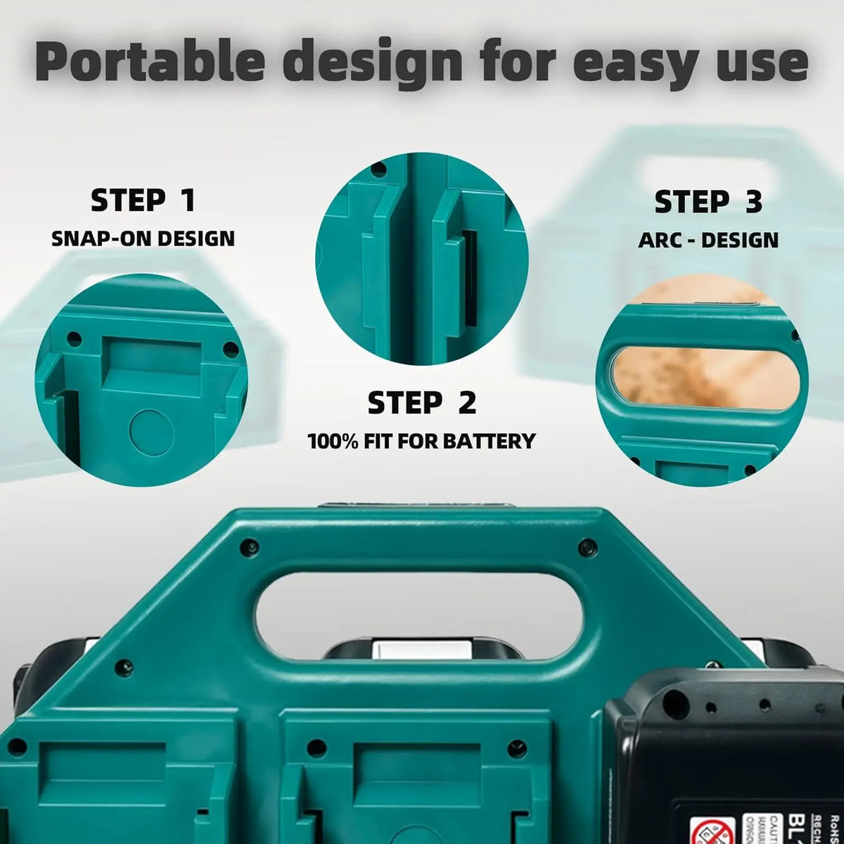 6-Slot Battery Holder for Makita 18V – Portable Rack Caddy