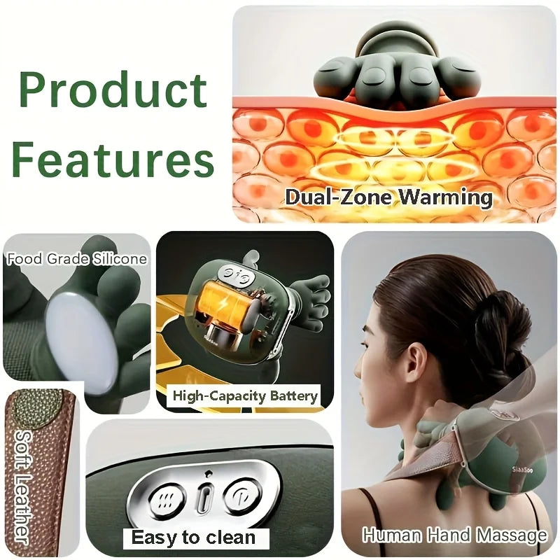 USB Rechargeable Wireless Neck And Shoulder Massager