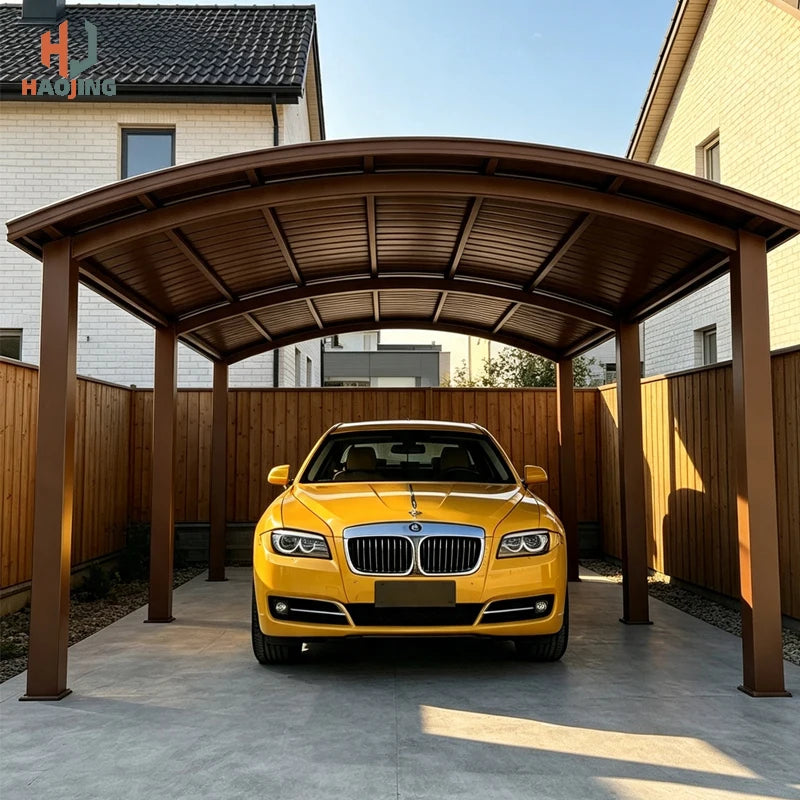 Aluminum Double Carport Garage Shelter With Polycarbonate Roof
